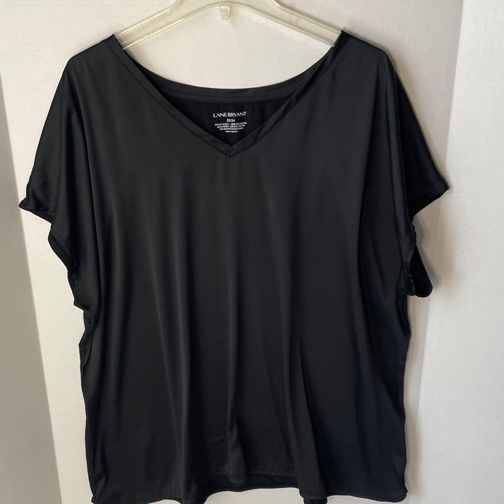 Lane Bryant Women's Size 22/24  Black V-Neck Women's Top